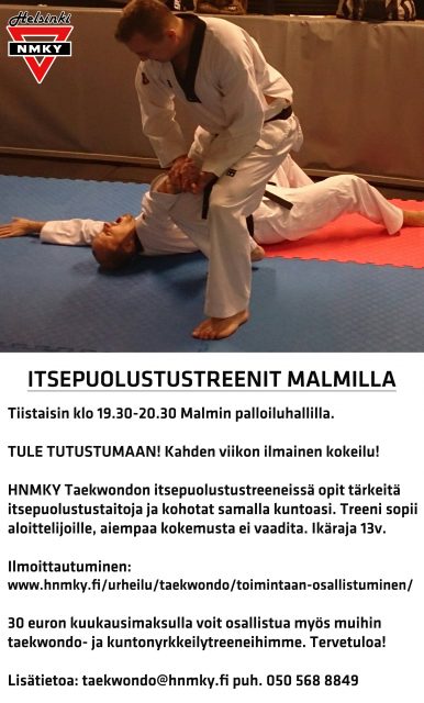 itsepuolustustreenit malmilla